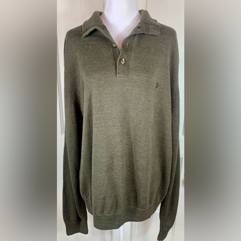 IZOD Pullover Sweater w/ Buttons - Men’s